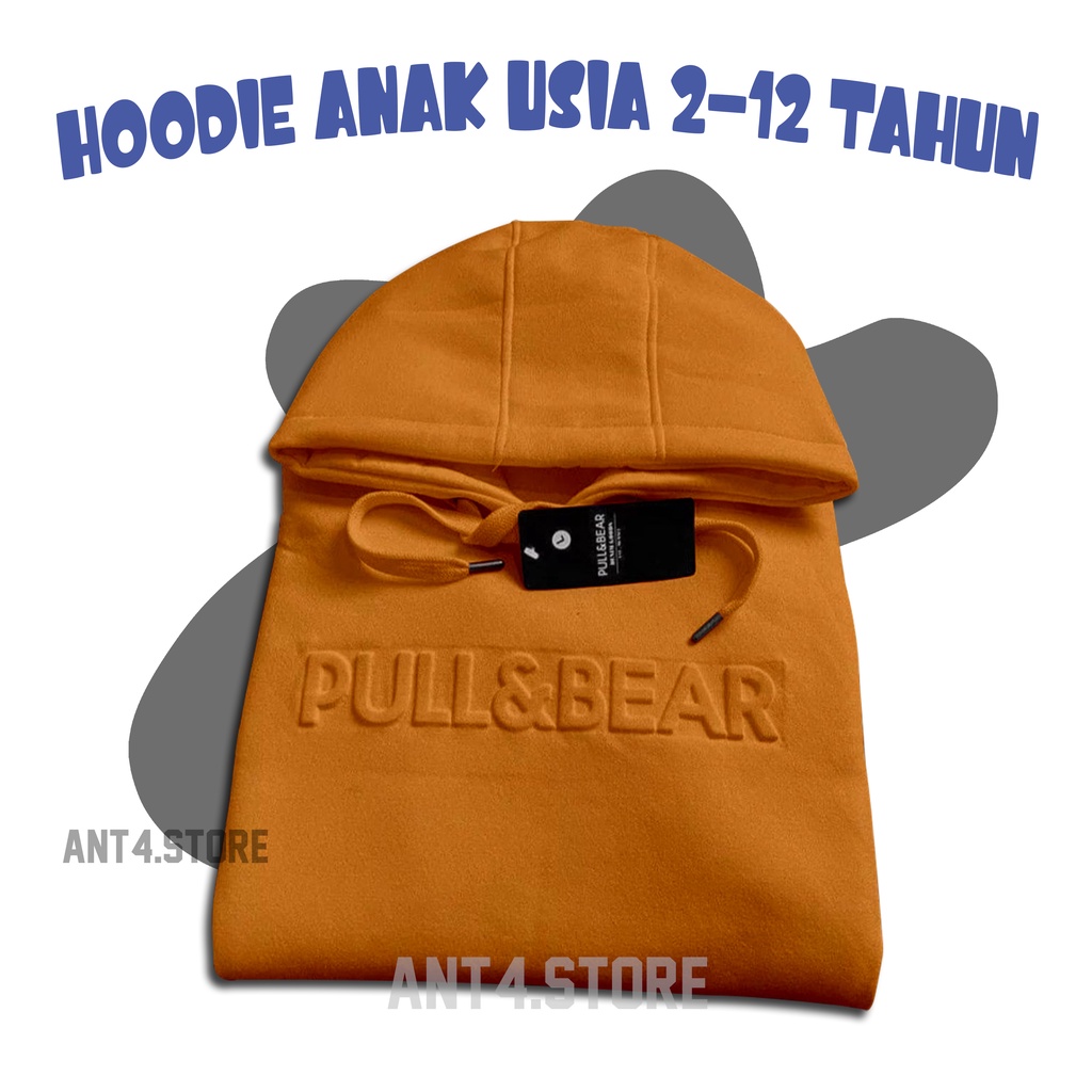 Hoodie Anak PULL AND BEAR EMBOSS 3D TIMBUL Hodie anak Laki Laki Perempuan Jaket Sweater Distro