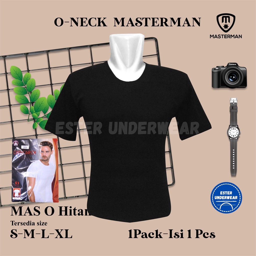 Kaos Dalam MASTERMAN ROUND NECK HITAM ISI 1