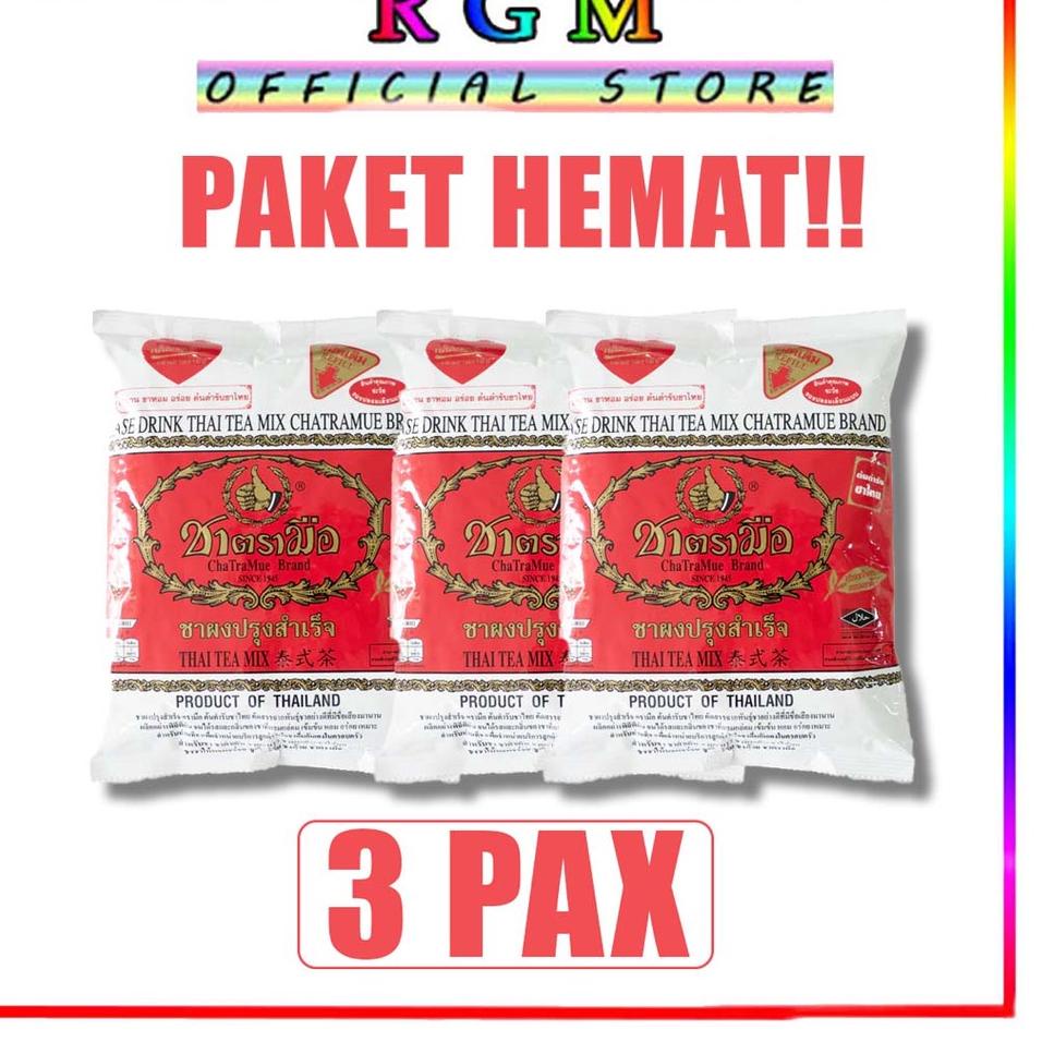 

☈ RGM PAKET HEMAT THAI TEA ORIGINAL 400gr x 3bungkus ➯