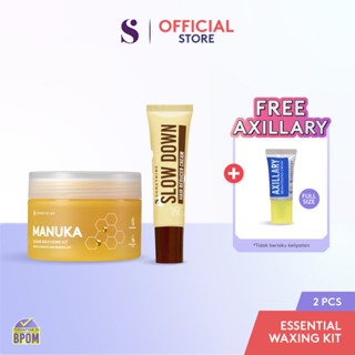 Image of SOMETHINC [2 PCS] Essential Waxing Kit - Manuka Sugar Wax Home Kit - gratis axillary cream