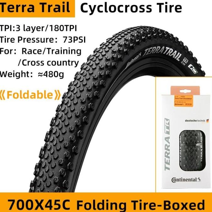 Continental Terra Trail Ban Luar Gravel 700 x 45C Kevlar Cyclocross