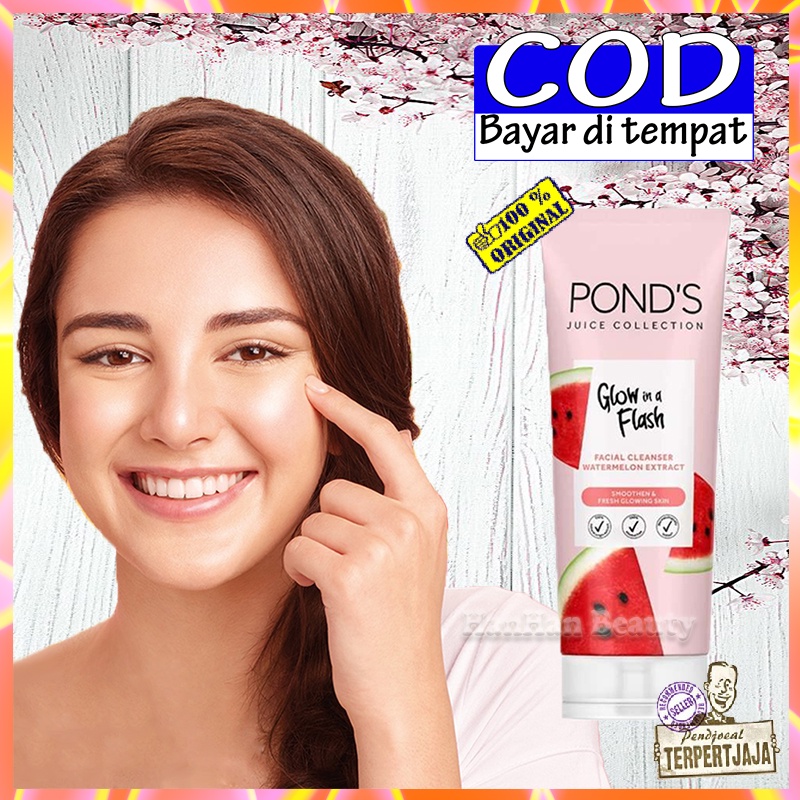 Pond's Facial Cleanser Watermelon Extract 90G Pembersih Wajah Kulit Wajah Putih Bersih dan Glowing S