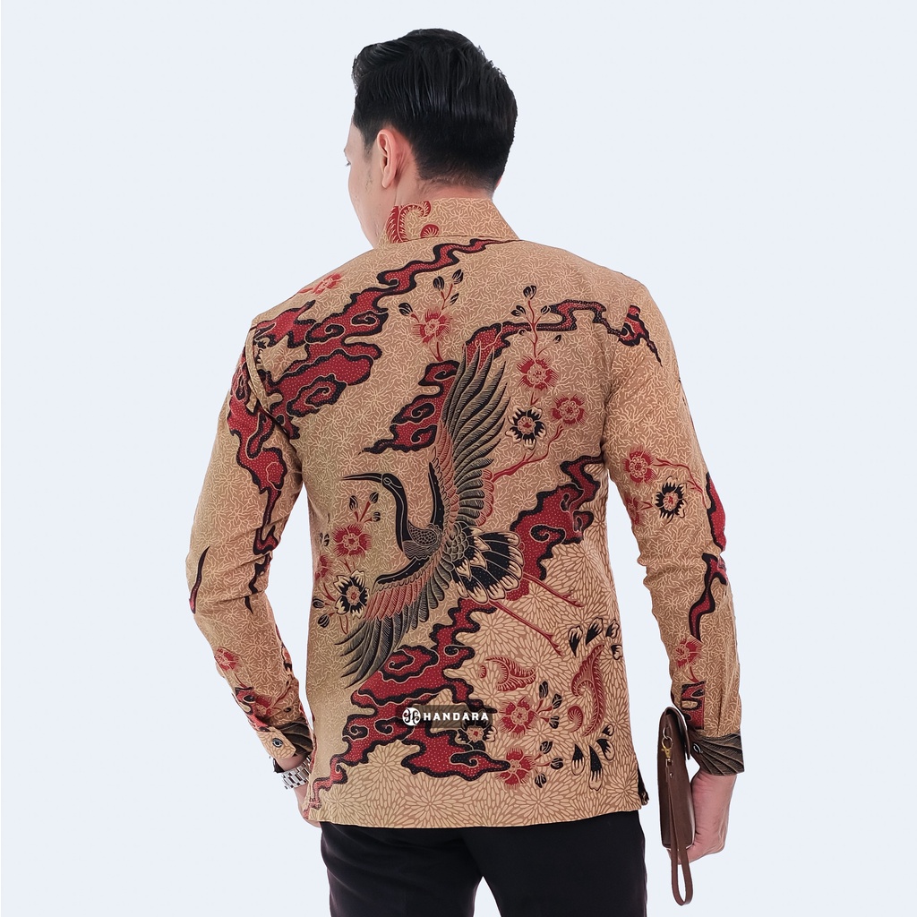 Handara Batik Pria Lengan Panjang Slim Fit Premium Soang Raja HB-349