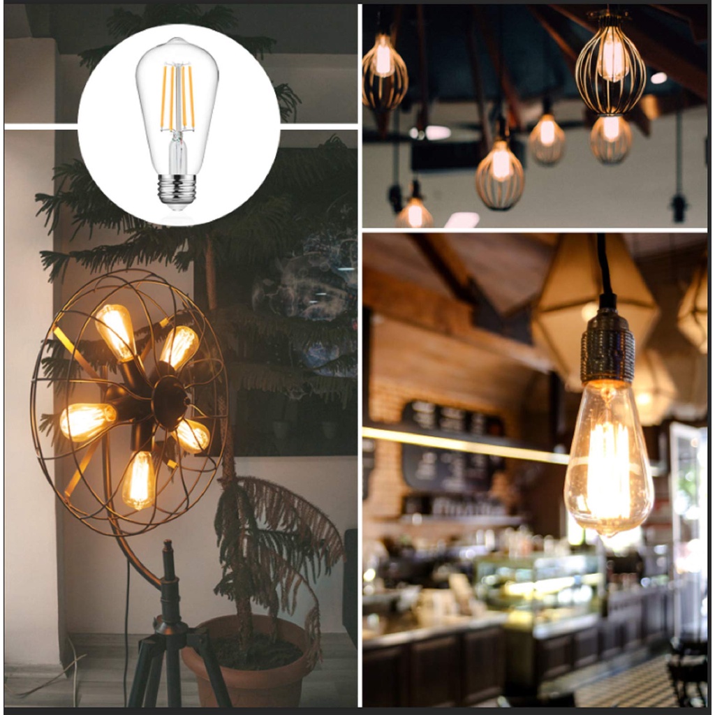 【penjual lokal】Lampu Cafe /Lampu Edison/ LED Bulb Lampu Edison 4W 2W / Lampu Filaments Vintage Bohlam Tipe G45 ST64 4watt 2watt