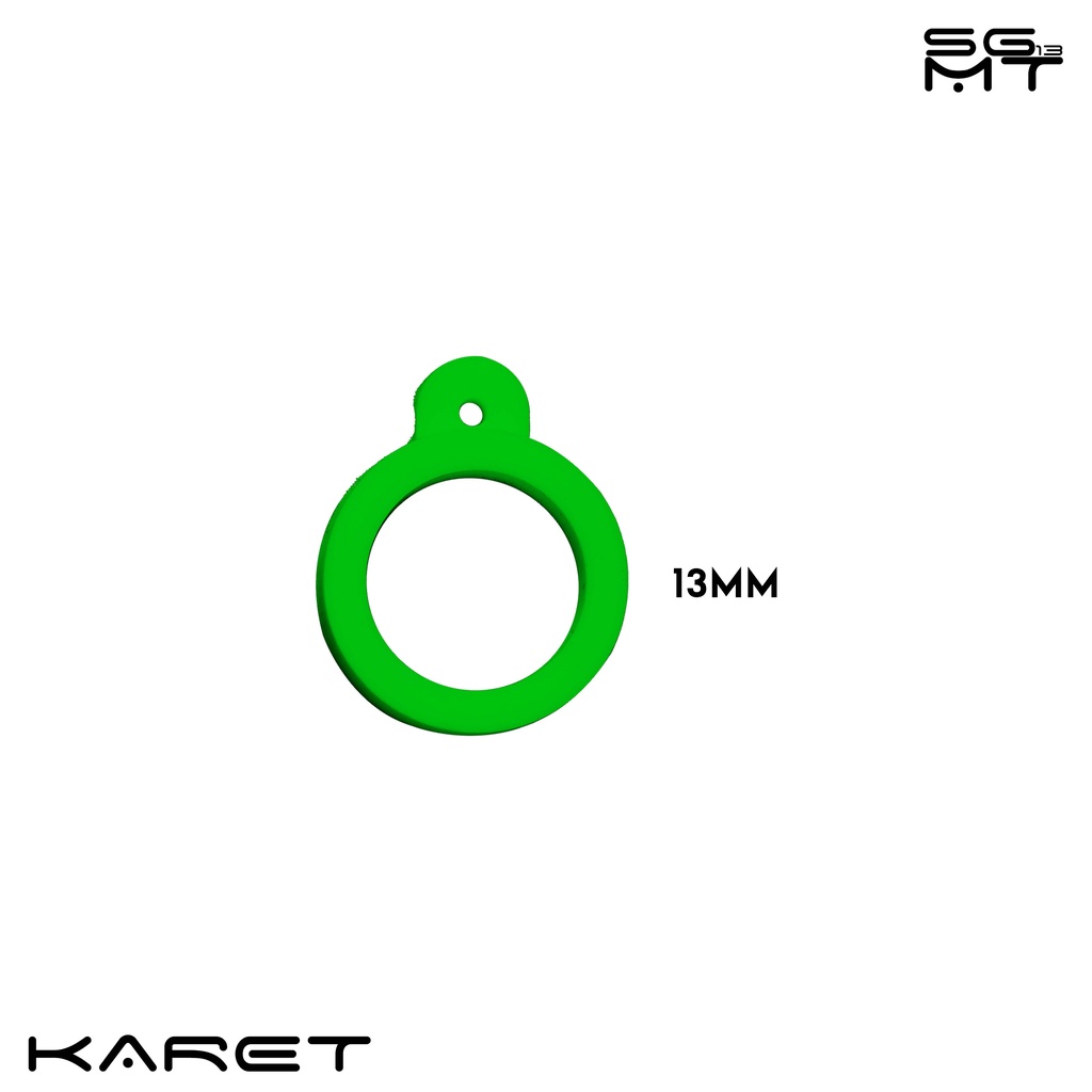 Sigmat13 Rubber O-Ring // Karet Lanyard Ukuran Variatif 13mm, 20mm, 40mm Warna Hijau Stabilo