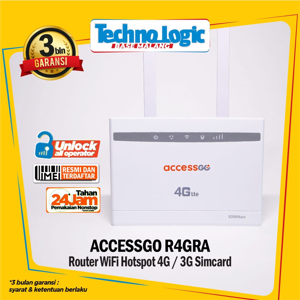 Router Wifi Sim card 4G AccessGo R4GRA 500MBPS External Antena
