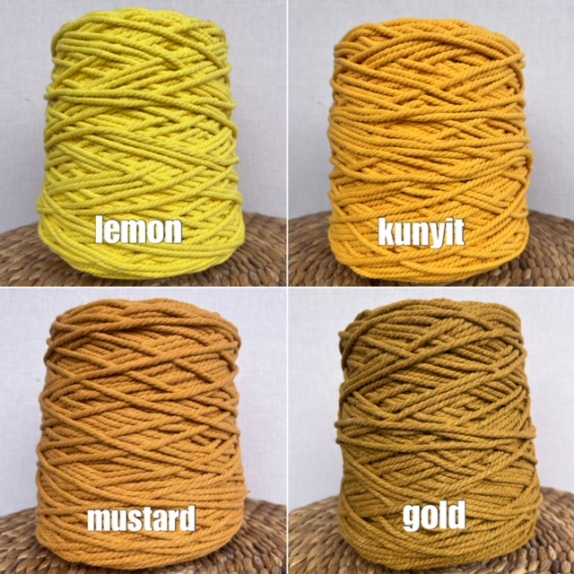 Tali macrame warna cotton rope 4mm 1KG part I