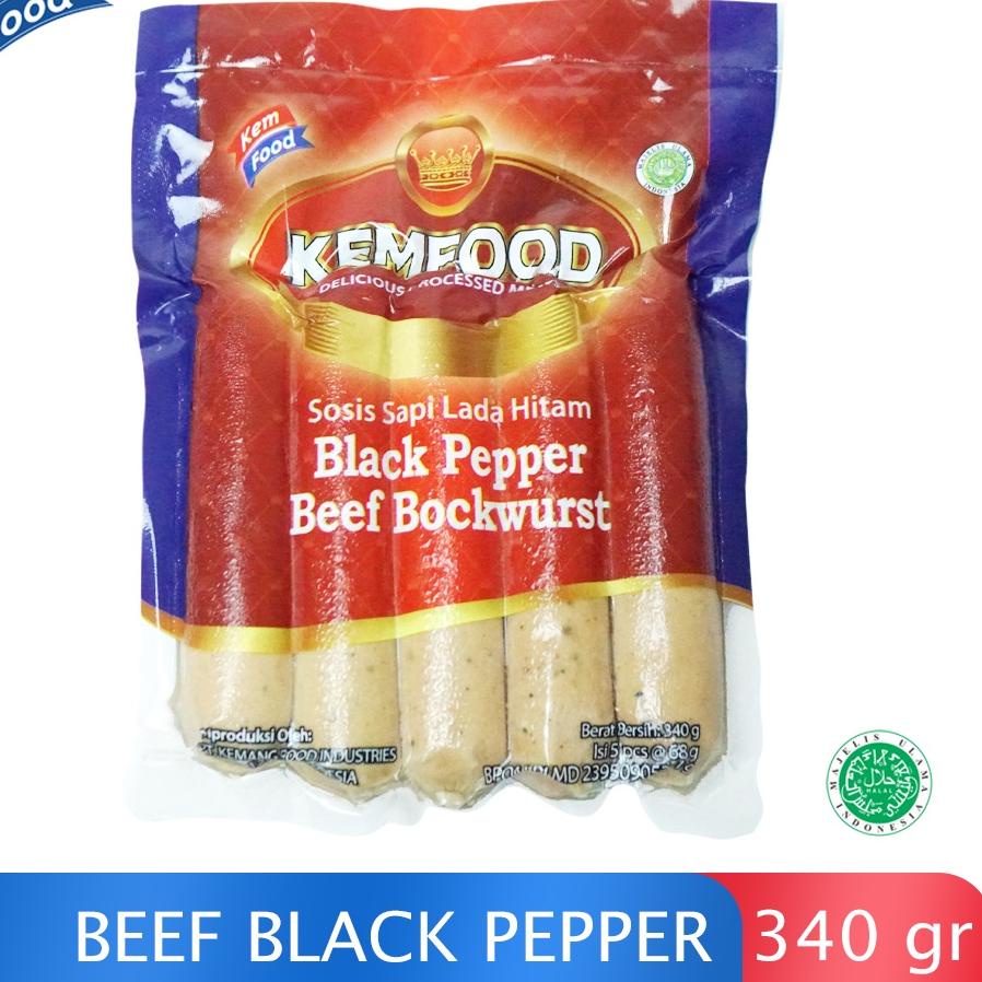 

➶ Kemfood Sosis Sapi Black Pepper Beef Bockwurst - 340 gr ☜