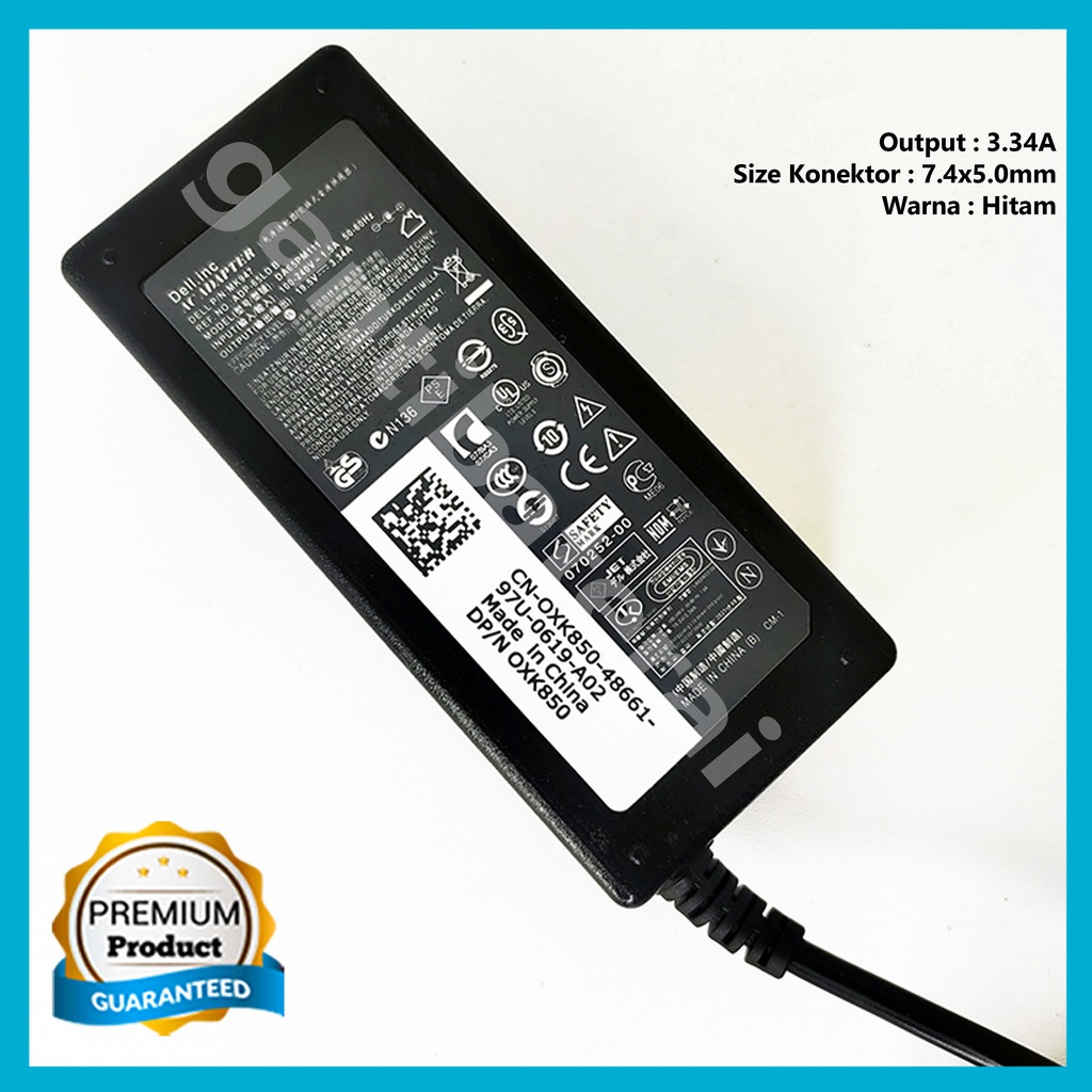 Adaptor Charger Dell Latitude E5400 E5410 E5420 E5430 3.34a ORI