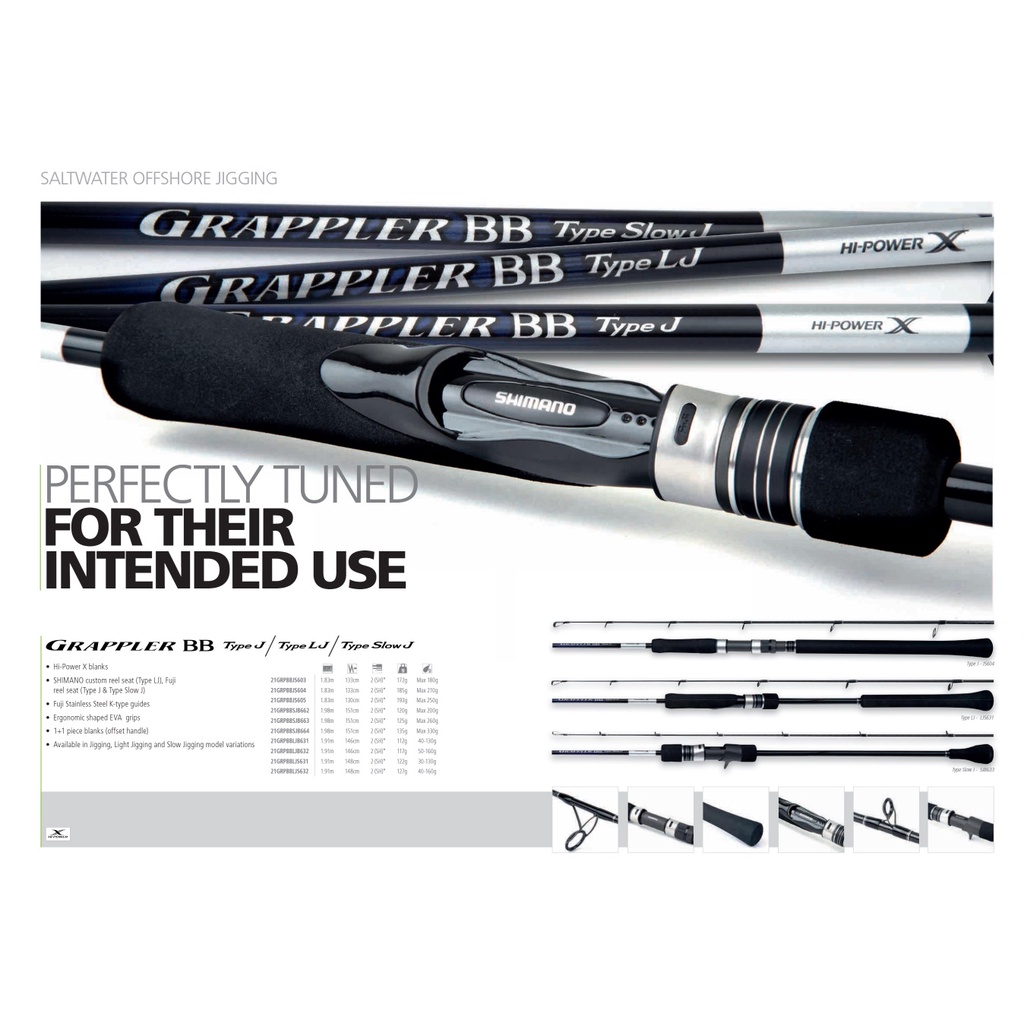 Shimano Grappler BB Type J LJ SJ C Jigging Light Slow Casting 2021 Rod