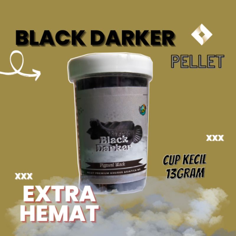 Pelet Black Darker Pakan Ikan Channa Asiatica WS Kemasan 15gram