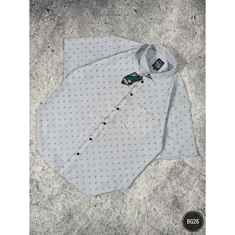 Kemeja Pria Big Size / Kemeja Pria Jumbo / Kemeja Pria Lengan Pendek Ukuran XL/XXL/XXXL (BG24)