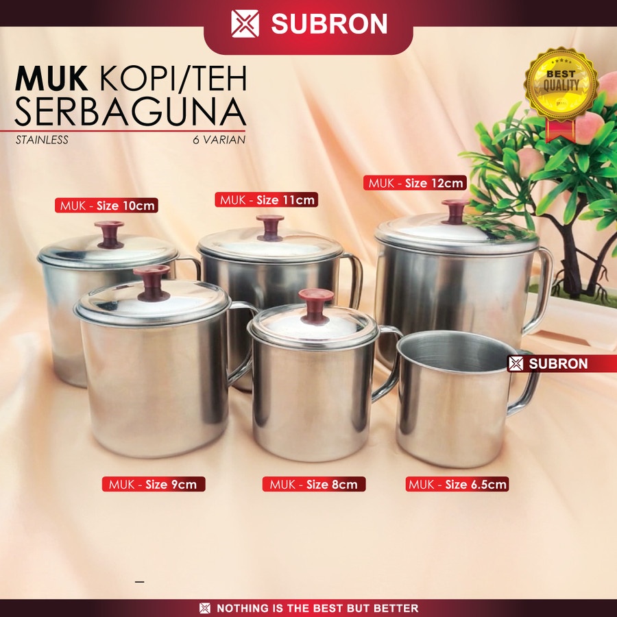 Muk / mug Stainless 8 cm Cangkir Serbaguna - SUBRON