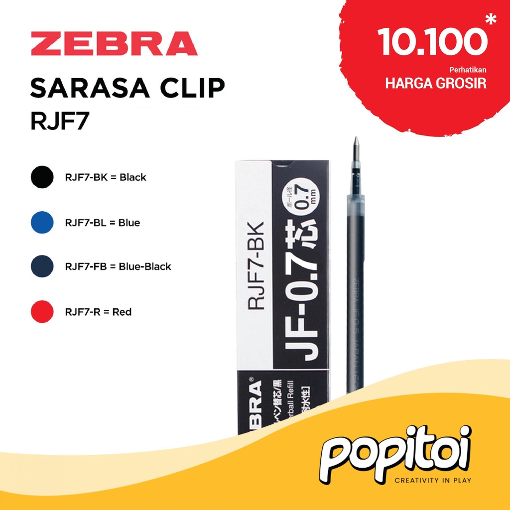 

ZEBRA SARASA CLIP RJF7 Gel Pen 0.7 mm Refill Isi Ulang Pulpen