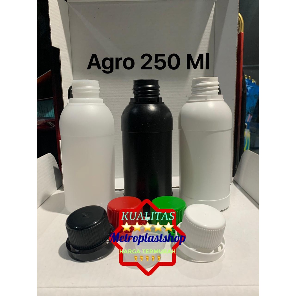 Botol agro 250 250ml / botol labor 250 ml 250ml/ botol HDPE 250ml