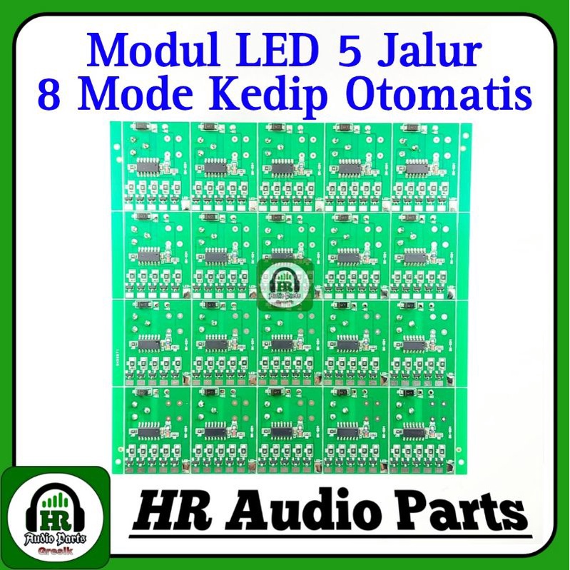 Modul LED 5 Jalur 5TR Dengan 8 Mode Kedip Otomatis Auto BK-S34 BK S34