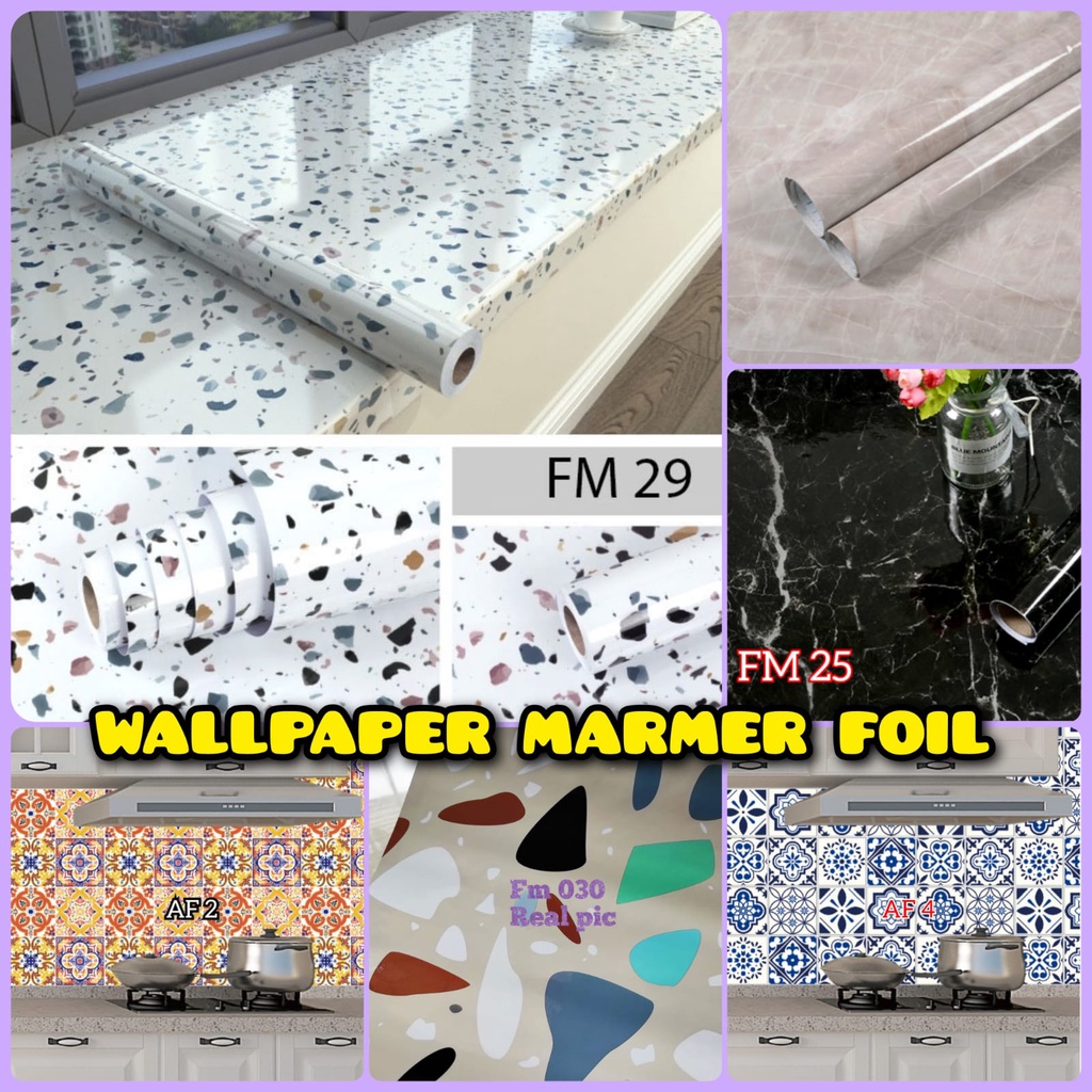 LUCKY CAT - WALLPAPER DAPUR FM | WALLPAPER FOIL MARMER FM | WALLPAPER TERAZO | WALLSTICKER KITCHEN |