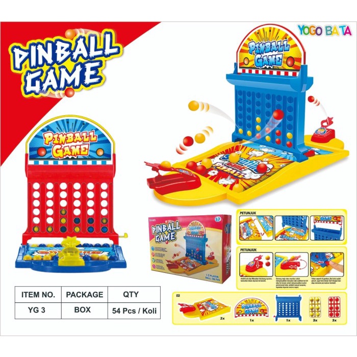 MAINAN ANAK PINBALL GAME BOX/MAINAN LEMPAR BOLA/BOARD GAME