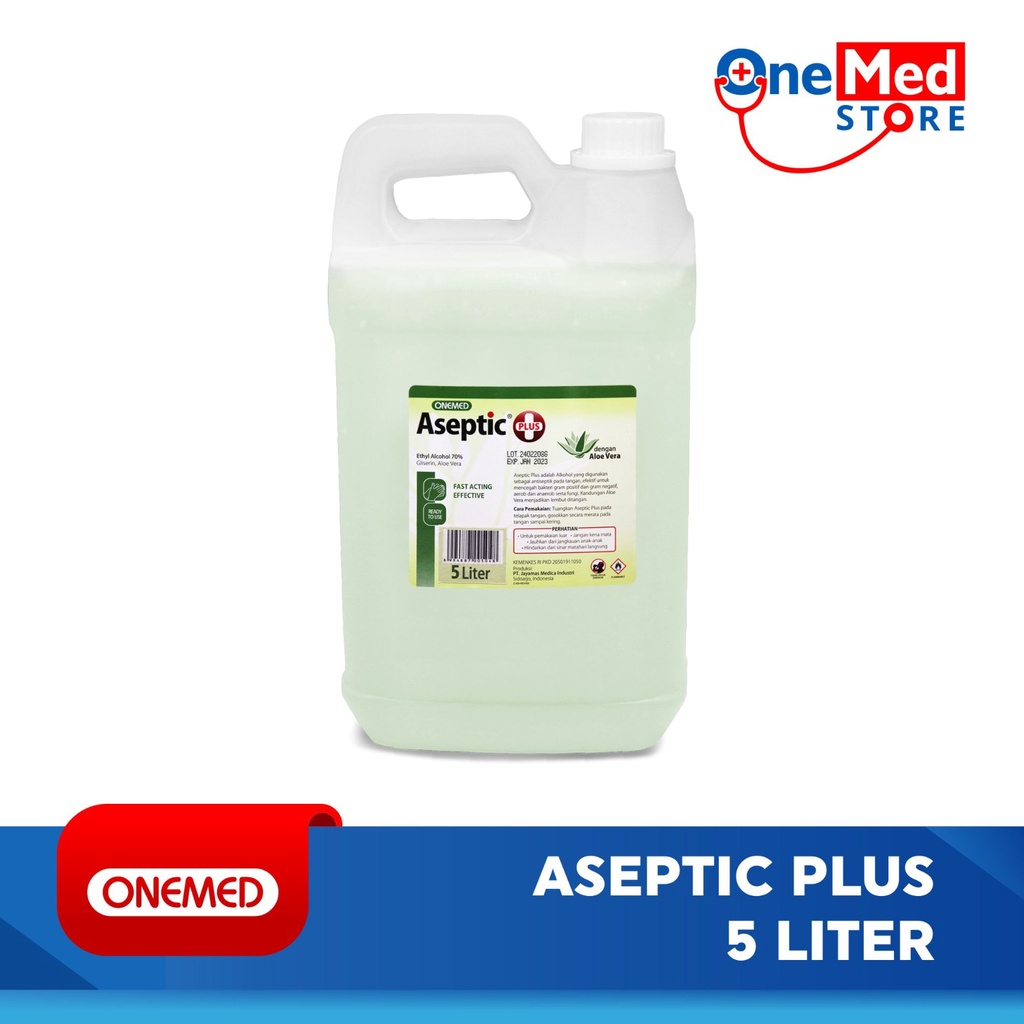 Aseptic Plus Hand Sanitizer Cair 5 Liter Onemed