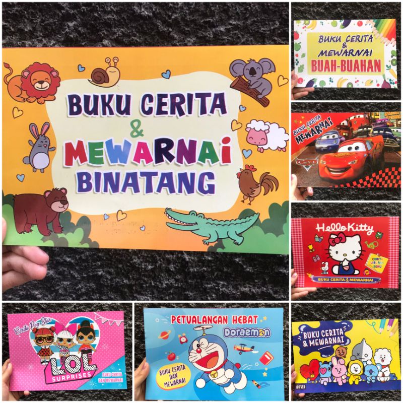 Buku cerita dan mewarnai KARAKTER/ ECER