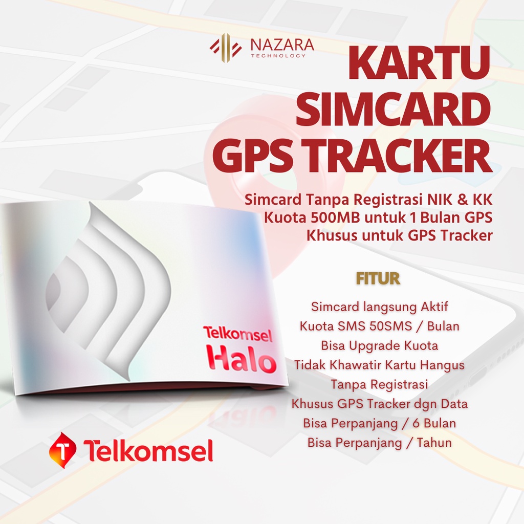 SimCard Kartu GPS Tracker Halo Telkomsel