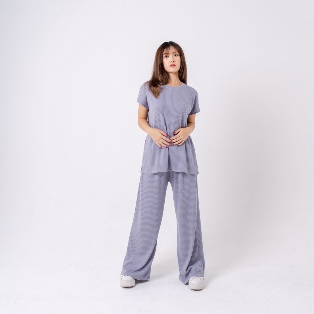 AIJO- Mori Rib Knit Cullote - Kulot Panjang Wanita