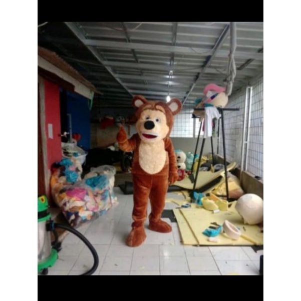 Kostum badut Beruang bulu