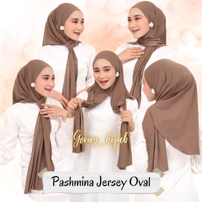 Pashmina Oval jersey Non Ped by Hijabmuslimah jersey Super