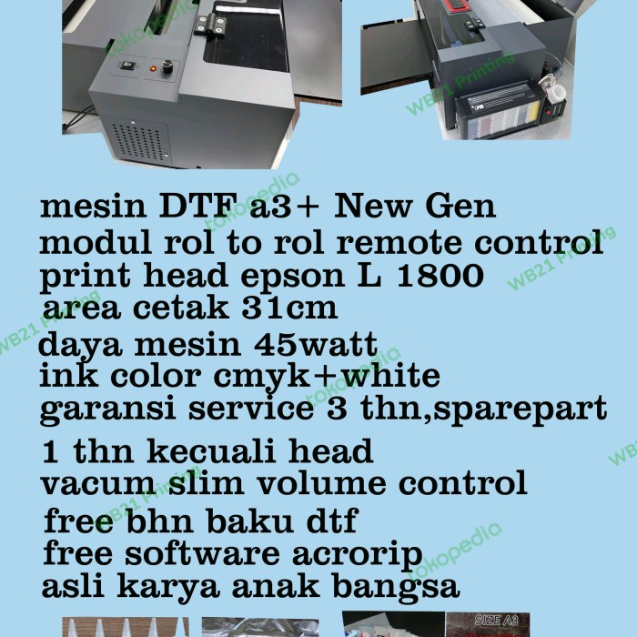 Best Seller Mesin Dtf A3+ New Generation