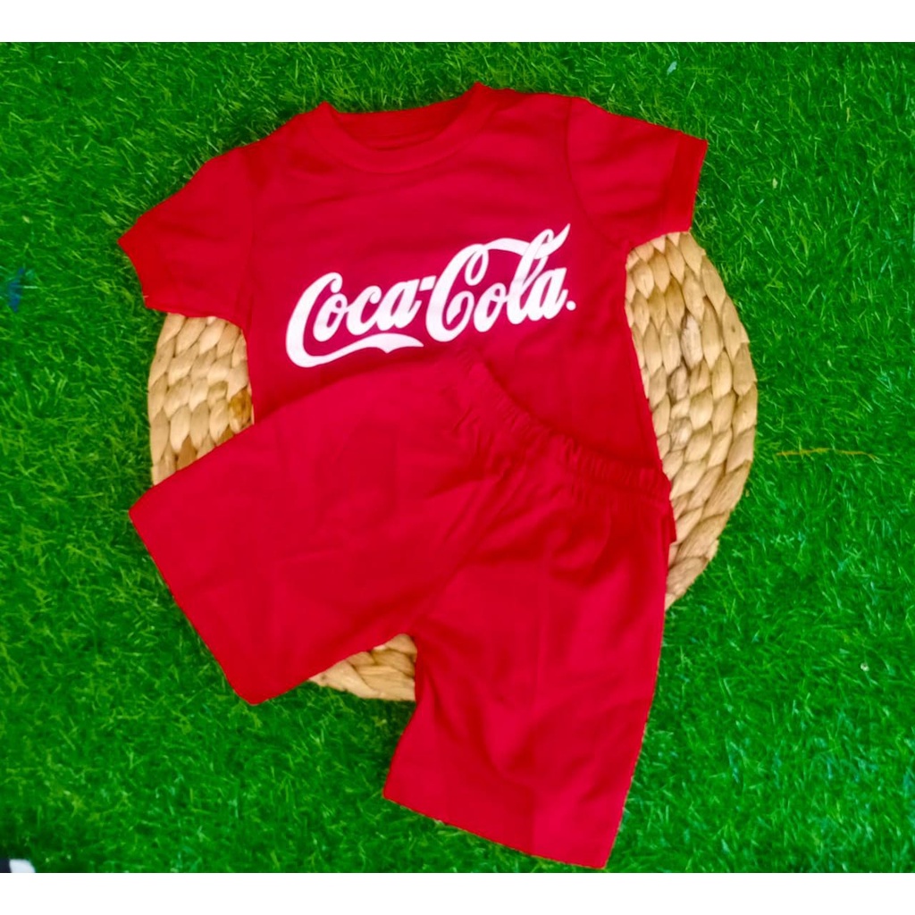 EDL Baby Setelan Pendek Oblong Motif Coca Cola