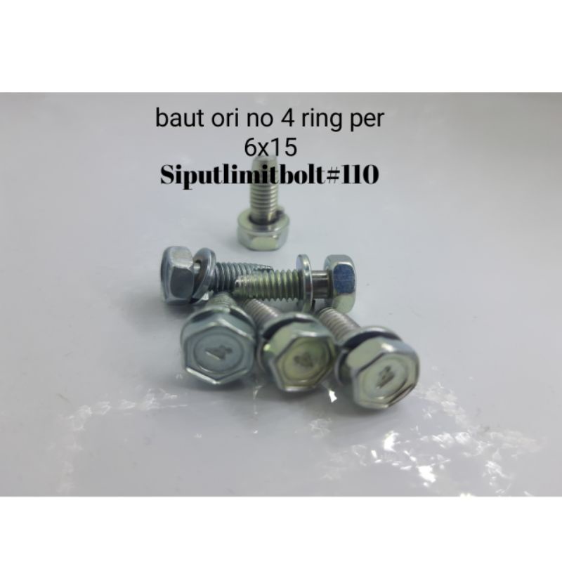 baut ori no 4 drat kunci 10 panjang 1.5cm m6x15