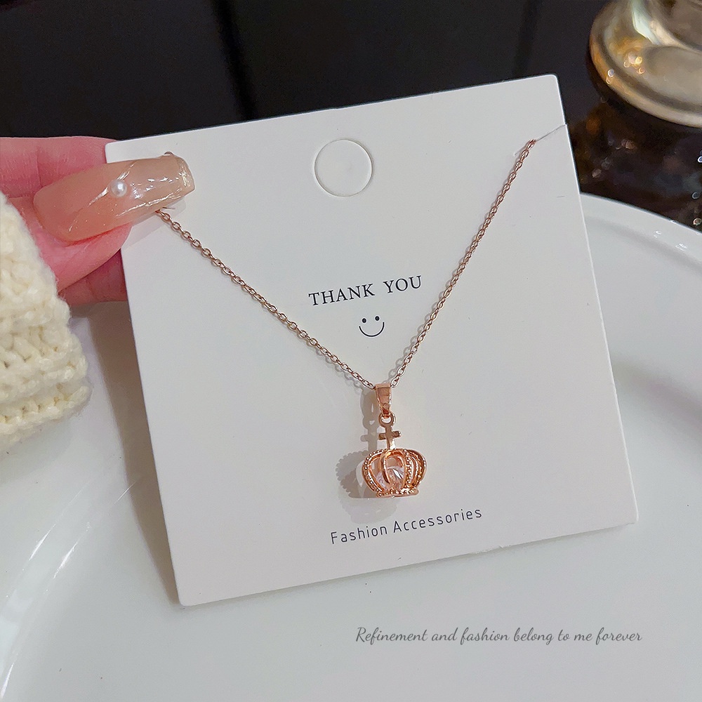 Kalung  Liontin Rantai Mahkota Mulia Keren Trendi Untuk accesories Wanita