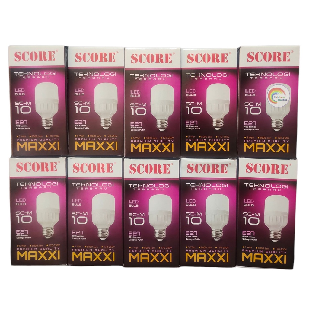 Paket 10 Pcs SCORE Maxxi Lampu LED Capsule 10 Watt