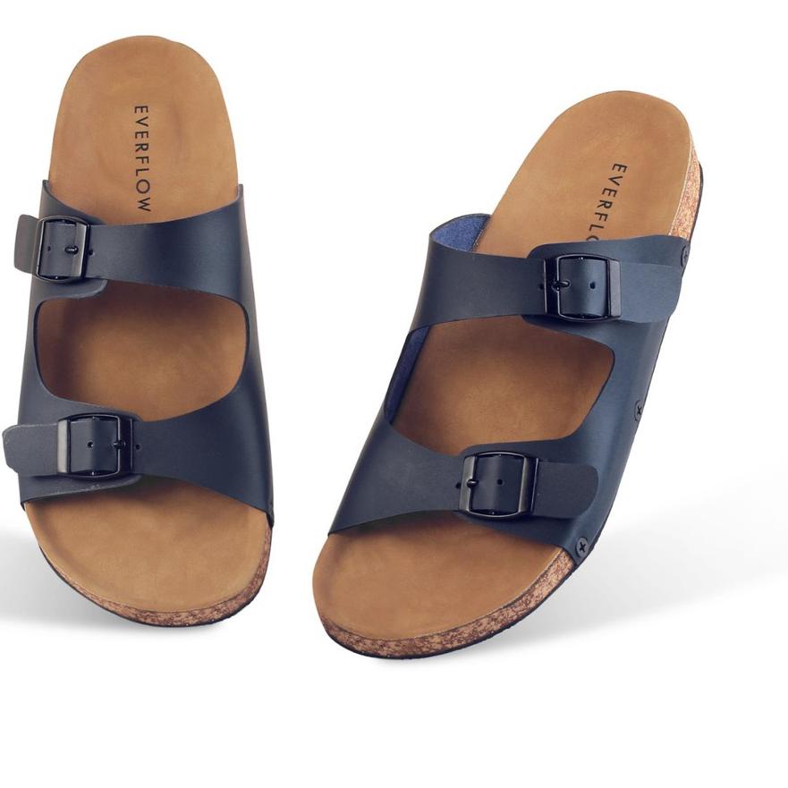 ◄ ☀ EVEFLOW ☀ Sandal Pria Kulit Sintetis Big Size Sandal Jumbo size 45 ♨