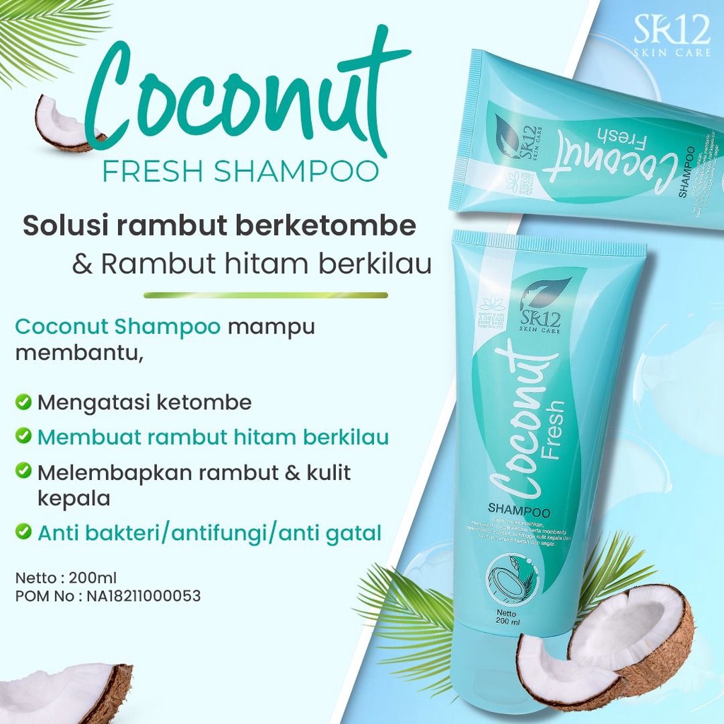 COCONUT FRESH SHAMPOO SR12 / SAMPO KELAPA / SHAMPO ANTI DANDRUFF / SHAMPO PALING AMPUH ATASI KETOMBE