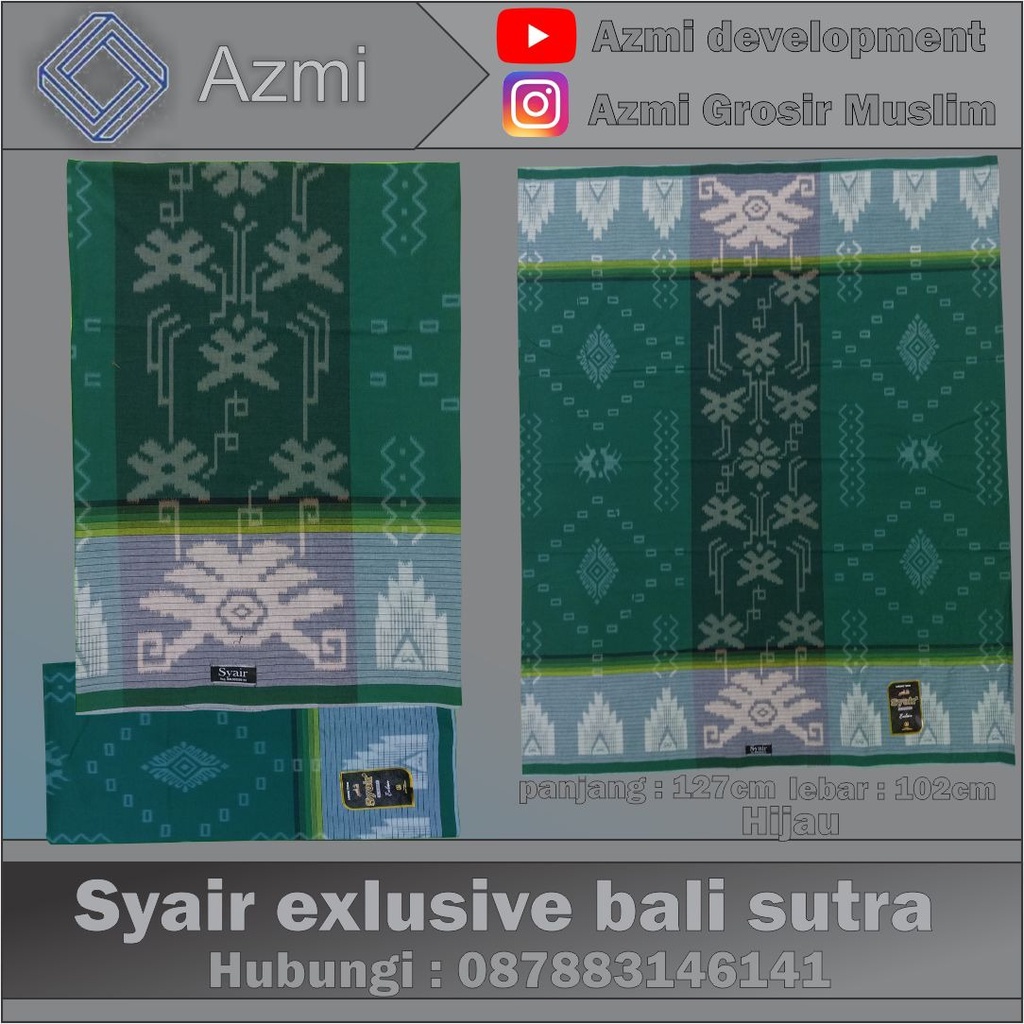 Sarung Syair Exclusive Bali Sutra / Sarung Tenun Murah / Sarung Motif Kualitas Premium