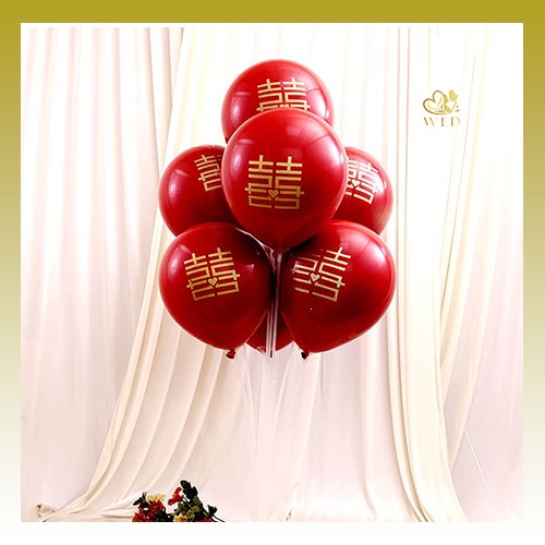 WED Balon Wedding / Balon Pernikahan Shuang Xi Isi 50Pcs BLN 09