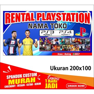 Jual banner rental ps playstation spanduk rental ps playstation
