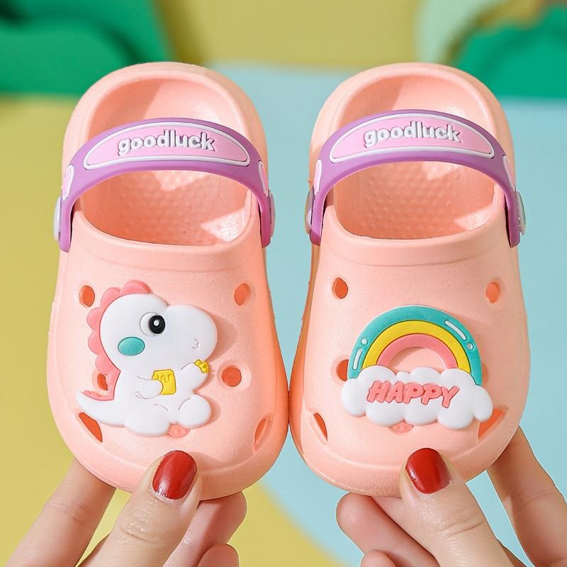 HappyOliver DINO RAINBOW 688+5 PAO2 anak Sandal slop anak laki perempuan cewek import PART2