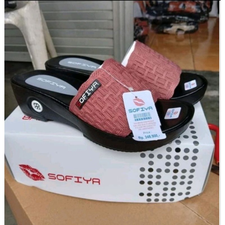 Sandal Wanita Rajut Sofiya Terlaris/ Sandal Wedges Rajut Sofiya Terbaru