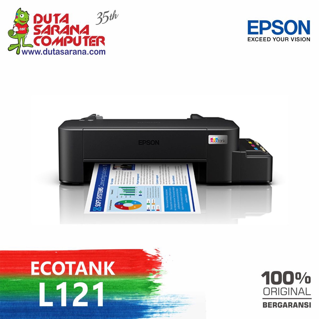 Printer Epson L121 L 121 L-121 ORIGINAL Pengganti L120 Ink Tank A4 Inktank PRINT ONLY Printer Epson Murah