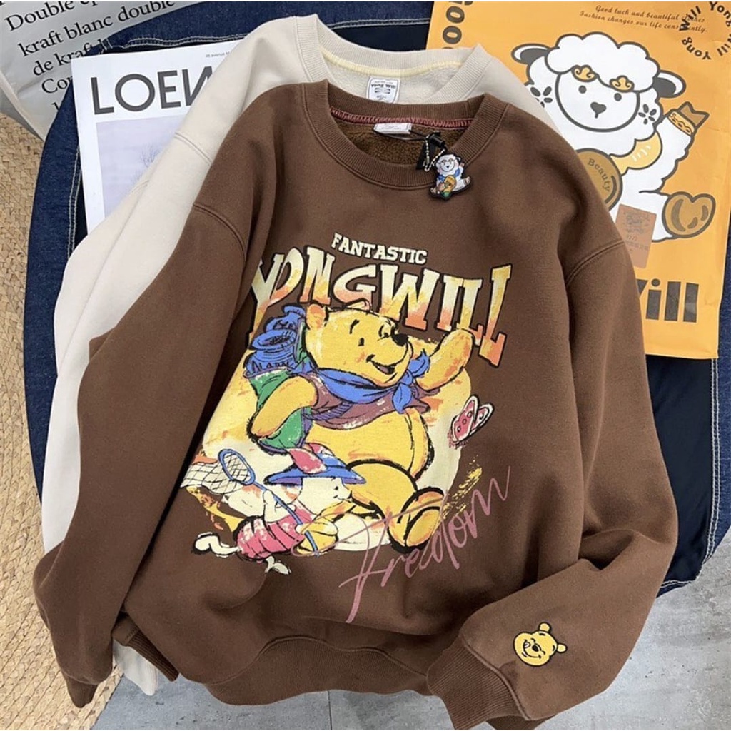 FANTASTIC YONGWILL OVERSIZE SWEATER WANITA - CREWNECK SWEATER WANITA