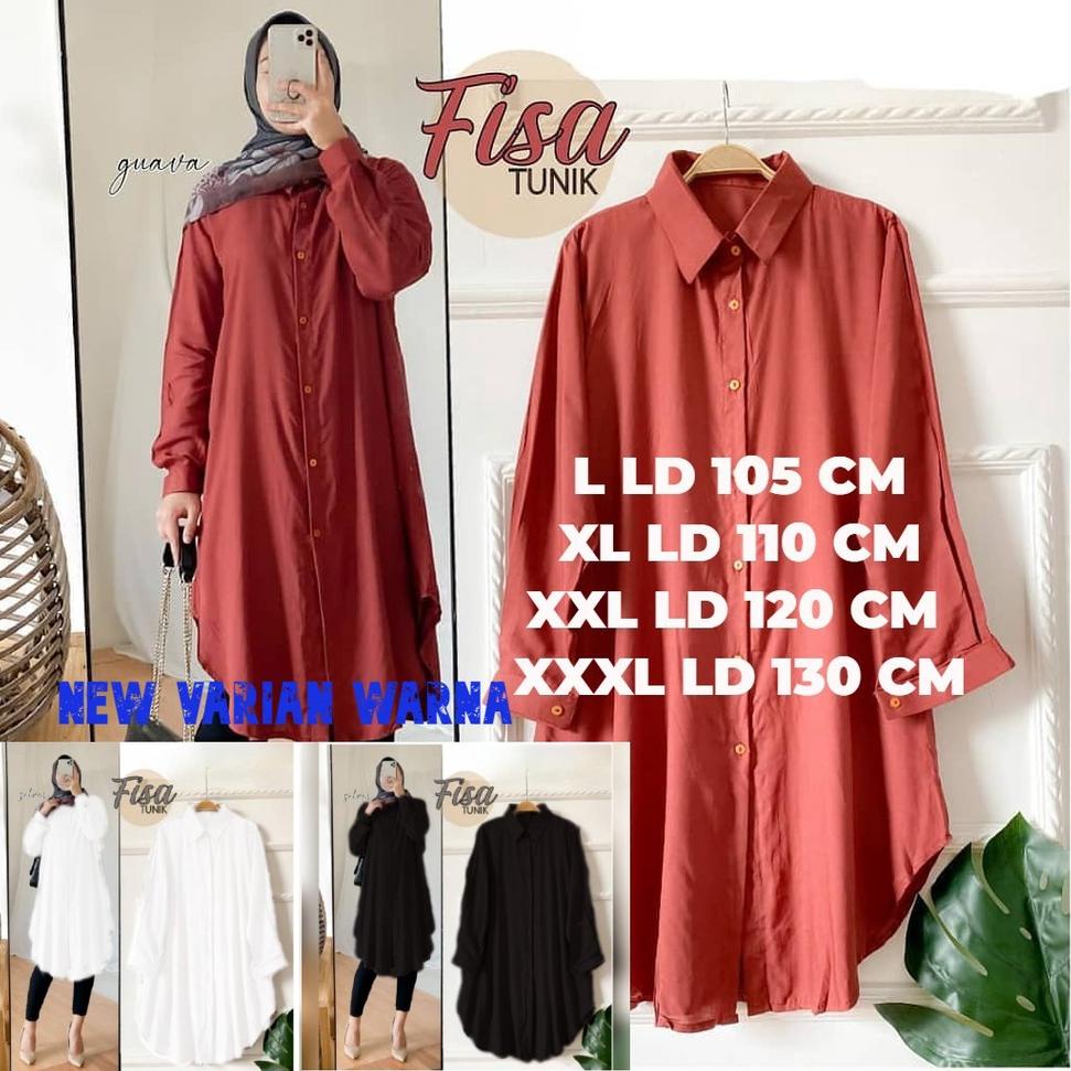 HOT SALE ATASAN WANITA TUNIK SERIES TERBARU FISA TUNIK SIZE TUNIK JUMBO XXXL LD 130 CM