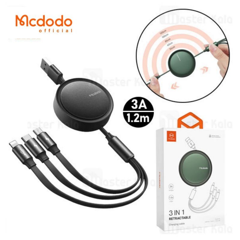 kabel data retractable 3in1 3a mcdodo ca-7250