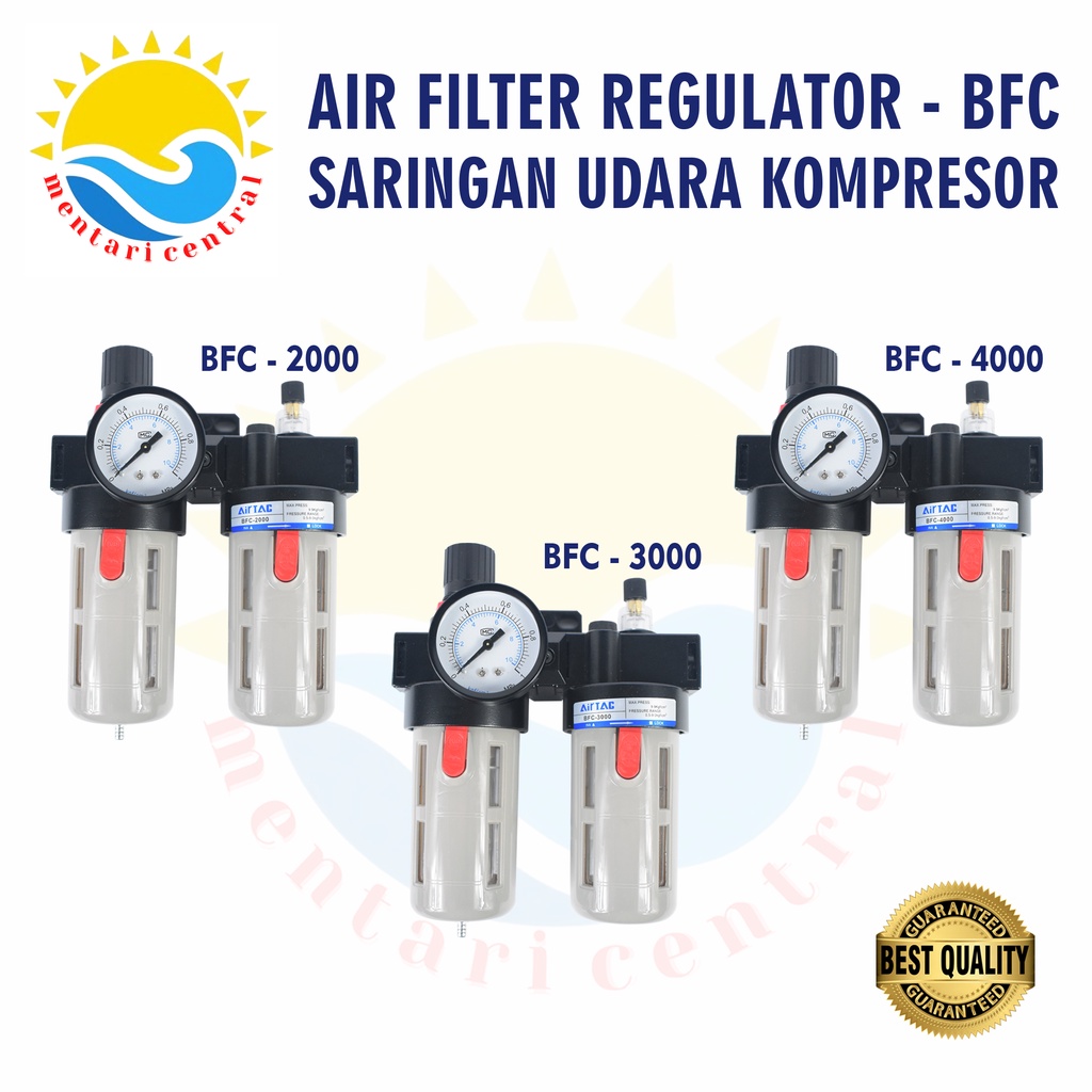 Air Filter Regulator atau Saringan Kompresor BFC 2000 BFC 3000 BFC 4000 1/4&quot;  3/8&quot; 1/2&quot;