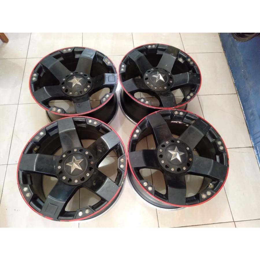 VELG MOBIL BEKAS ROCKSTAR RING 17 LEBAR 9 BAUT 6 ET 35