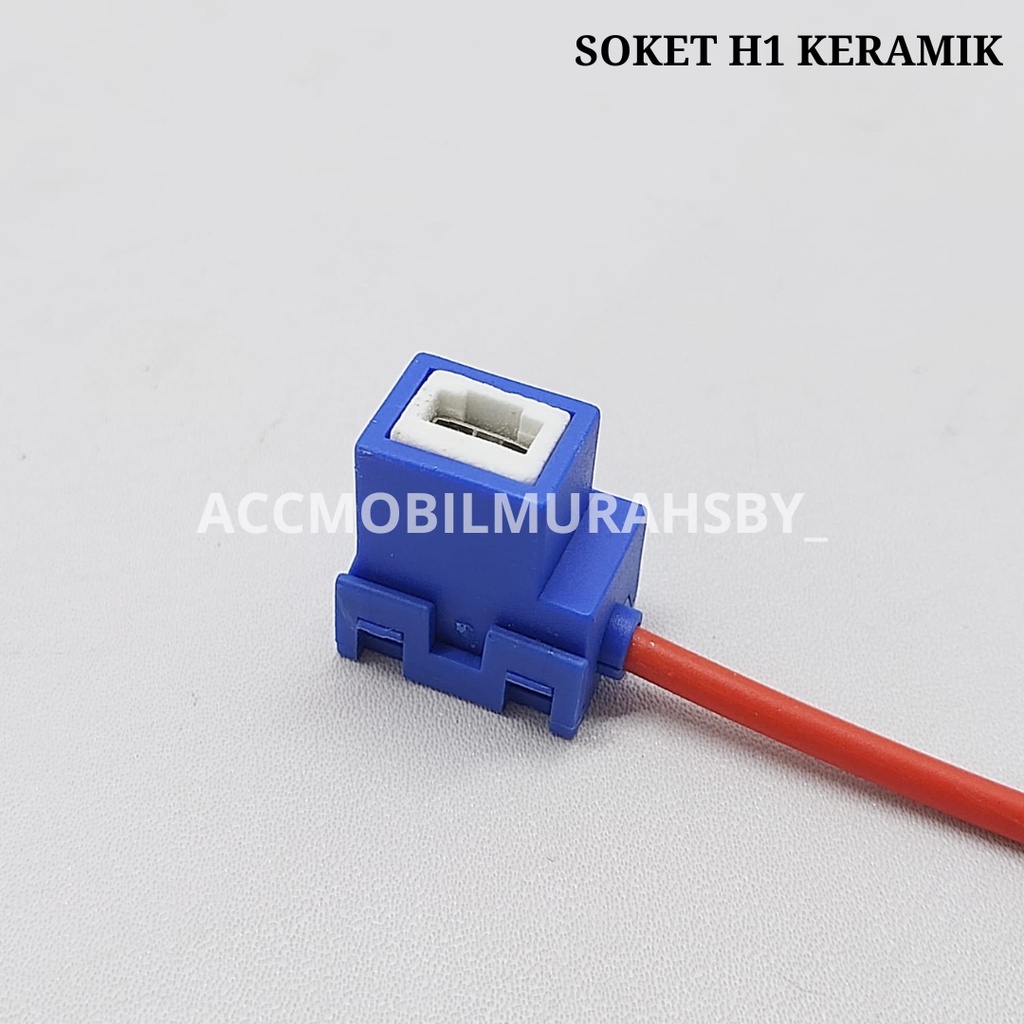 Soket H1 / H3 Bahan Keramik Anti Panas Murni Tembaga kabel bintik