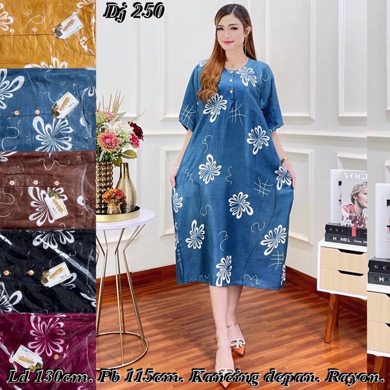 DASTER JUMBO BUSUI KANCING DEPAN KEKINIAN LD 135 CM PB 115 CM COCOK UNTUK HARIAN DIRUMAH RAYON