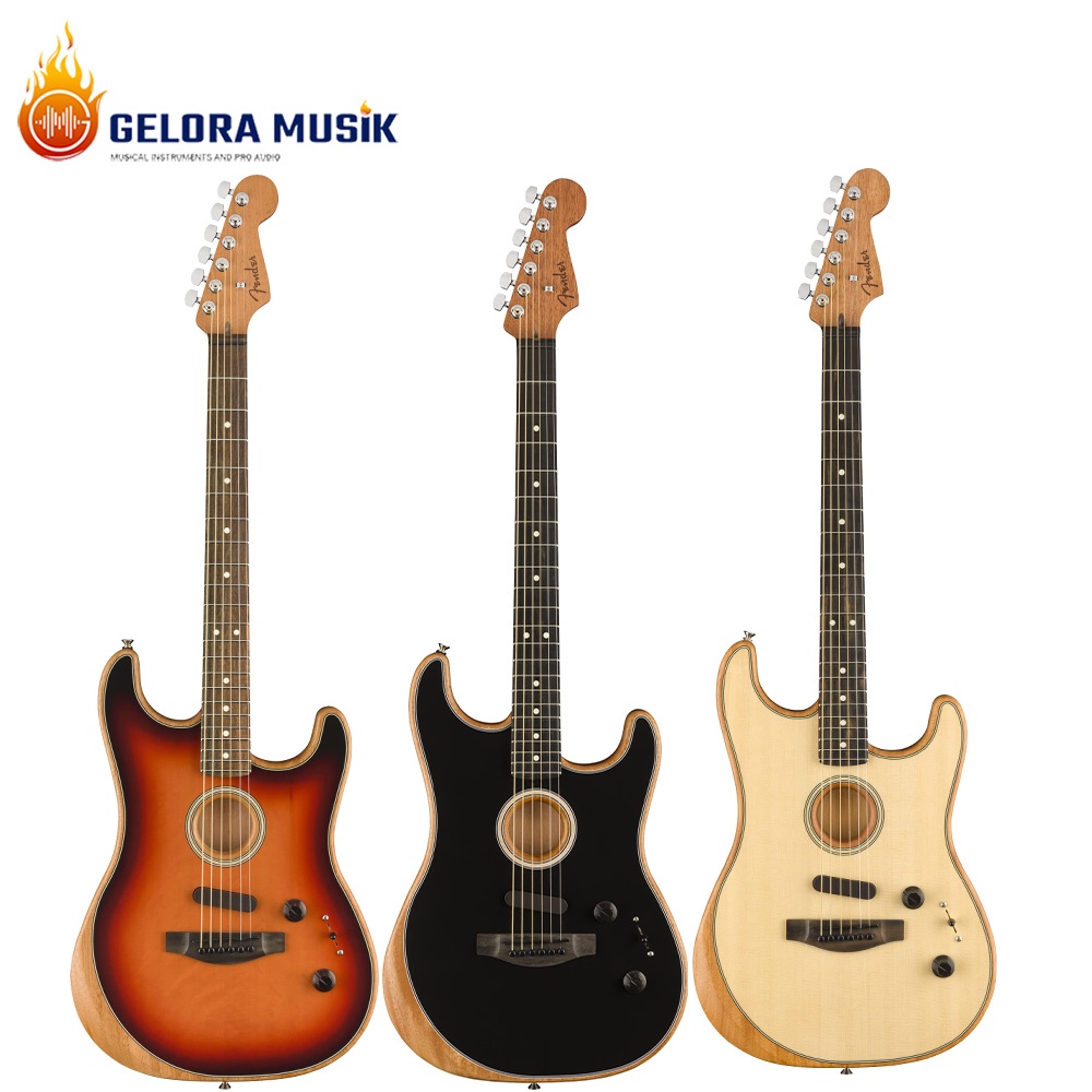 Gitar Akustik Fender American Acoustasonic Stratocaster w/Bag,