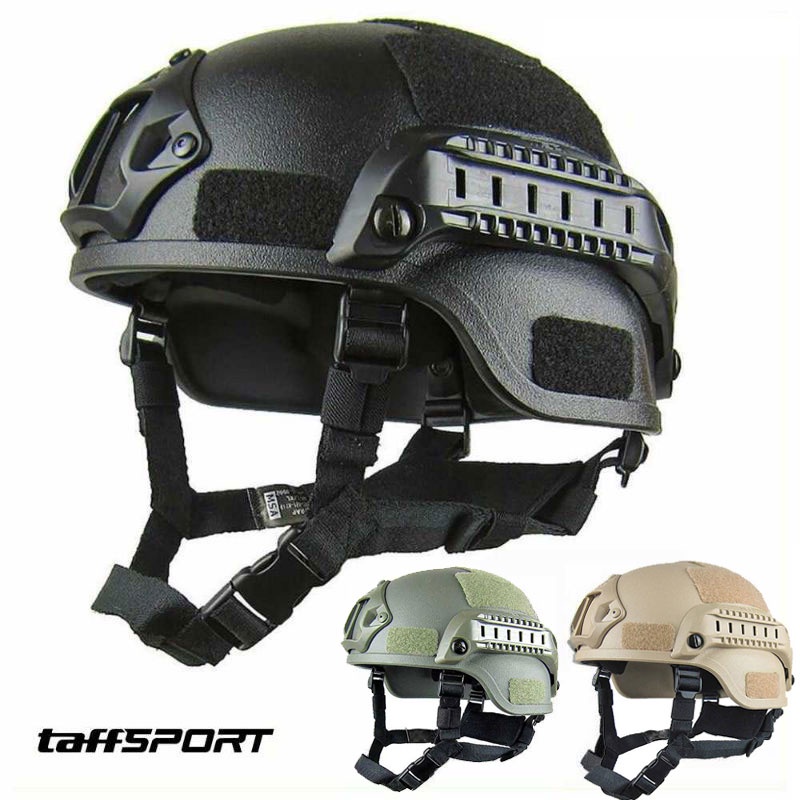 Helm Taktis Airsoft Paintball Militer Model MICH2000 Ringan Anti Peluru